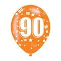Age 90 Assorted Colours Latex Balloons